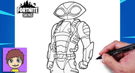 How to Draw BLACK MANTA from Fortnite – Easy Drawings – Drawings to Draw