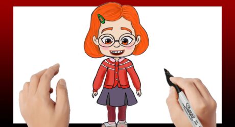 How to Draw Mei Lee from Red Disney Easy Step by Step