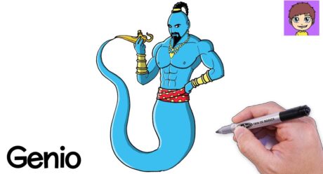 How to Draw Aladdin’s GENIUS Step by Step – Drawings to Draw – Easy Drawings