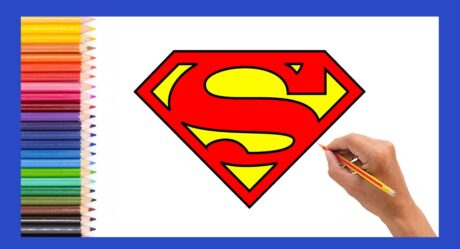 Como Dibujar el LOGO de SUPERMAN Paso a Paso Dibujos FACILES de Hacer