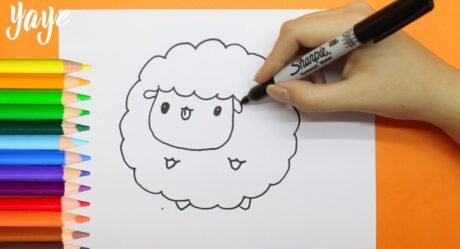 Como Dibujar una Oveja Kawaii/How to draw a kawaii sheep/Yaye