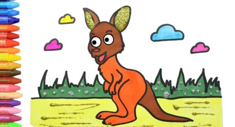 How to Draw and Color Kangaroo | Drawings For Children with MiMi | Learn Colors