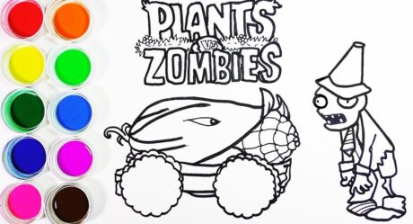 How to Draw and Color PVZ Cob – Drawings For Kids – Learn Colors / FunKeep