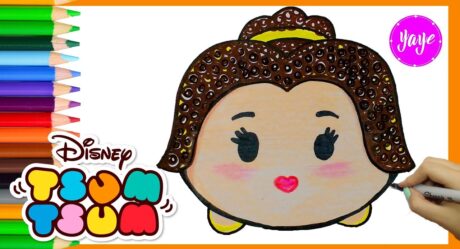 How to draw Disney tsum tsum Bella-How to draw Disney Tsum Tsum Beautiful princess-Yaye