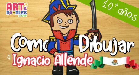 Como dibujar a Ignacio Allende paso a paso – dibujos para niños personajes de la historia de México