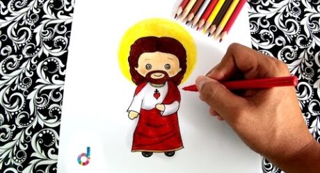 Cómo dibujar a Jesús (Jesucristo) paso a paso | How to draw Jesus Christ