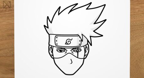 How to draw KAKASHI (Naruto) step by step, easy AND fast