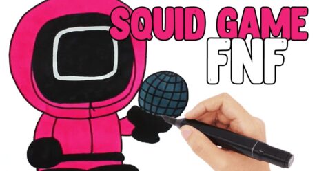 How to draw the guards of the game of the squid FNF | FRIDAY NIGHT FUNKIN