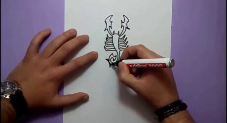 How to draw a tribal scorpion step by step | How to draw a tribal scorpion
