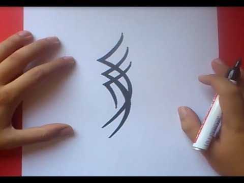 Como dibujar un tribal paso a paso 3 | How to draw one tribal 3