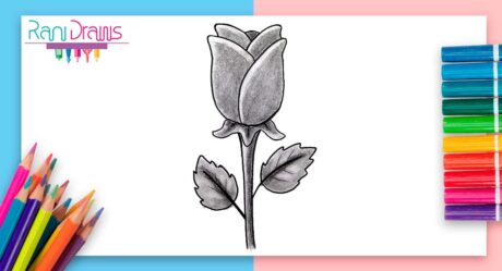 How to draw a ROSE with PENCIL – easy pencil drawing ideas