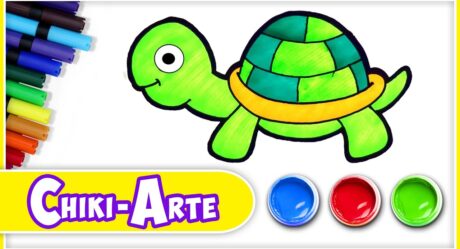 Cómo dibujar una tortuga – Dibujos infantiles | Chiki-Arte Aprende a Dibujar