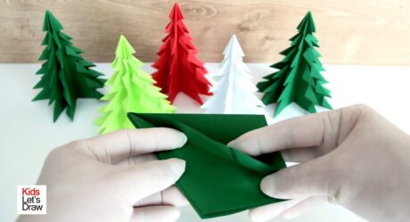 Cómo hacer un ÁRBOL DE NAVIDAD DE PAPEL (explicado en 9 pasos) | Origami Paper Christmas Tree