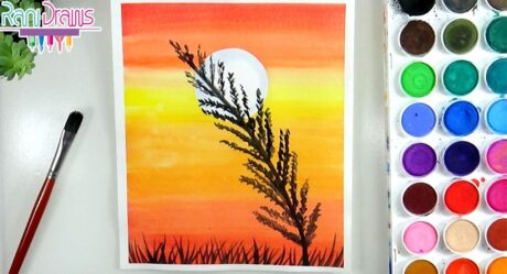 How to paint an EASY SUNSET with WATERCOLOR – How to paint an EASY SUNSET with WATERCOLOR.