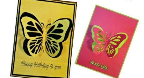 DIY 3D butterfly card Crafts-Handmade Craft-birthday Card