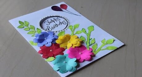 DIY – Beautiful Handmade Birthday card idea – DIY Greeting Cards for Birthday.