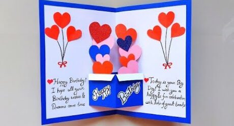 DIY Birthday Pop up card easy / Beautiful Handmade Birthday greeting card / Birthday card ideas easy