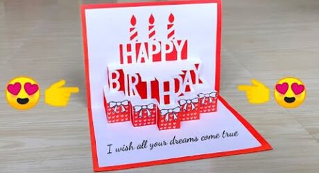 DIY Birthday pop up greeting card / How to make birthday pop up card Handmade