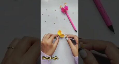 DIY Butterfly pencil decor#shorts