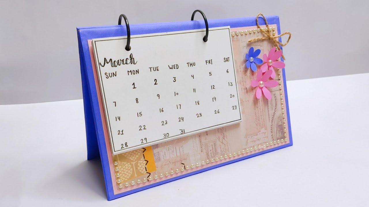 DIY Calendar 2020 How To Make Cute Desk Calendar For New Year