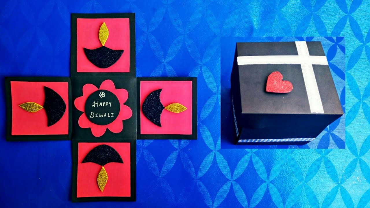 DIY Diwali cards | Diwali Explosion Box | Diwali Pop Up Card | Easy ...