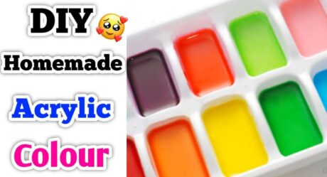 DIY : Homemade Acrylic Colour • How to make Acrylic colour at home • Acrylic colour making easy diy