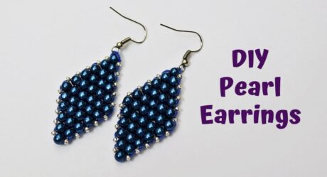 DIY Pearl Earrings | How to make Pearl Dangle Earrings At Home | Handmade Jewellery