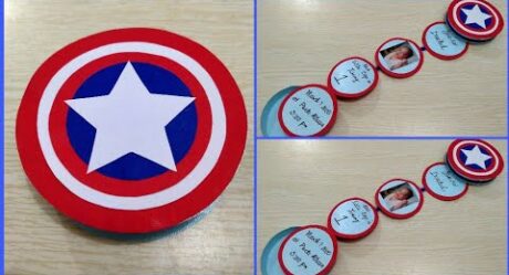 DIY Unique Pull Out Birthday Invitation Card/Box /Captain America (Boy Celebrant)