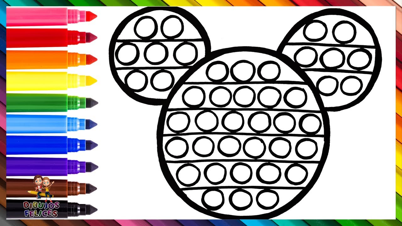 Dibuja Y Colorea Un Arcoiris Mickey Mouse Pop It Dibujos Para Ni Os