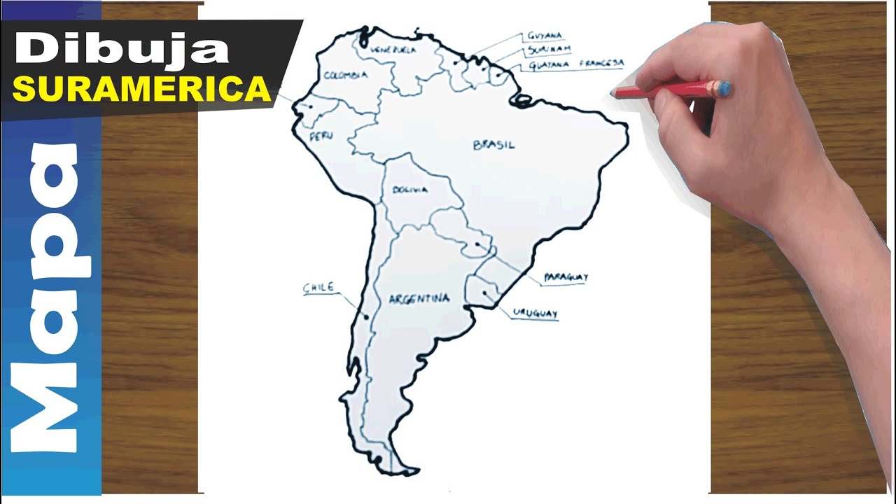 Dibujar El Mapa De Sur América Fácil Paso A Paso Dibujo De America Del Sur Sudamérica 0896