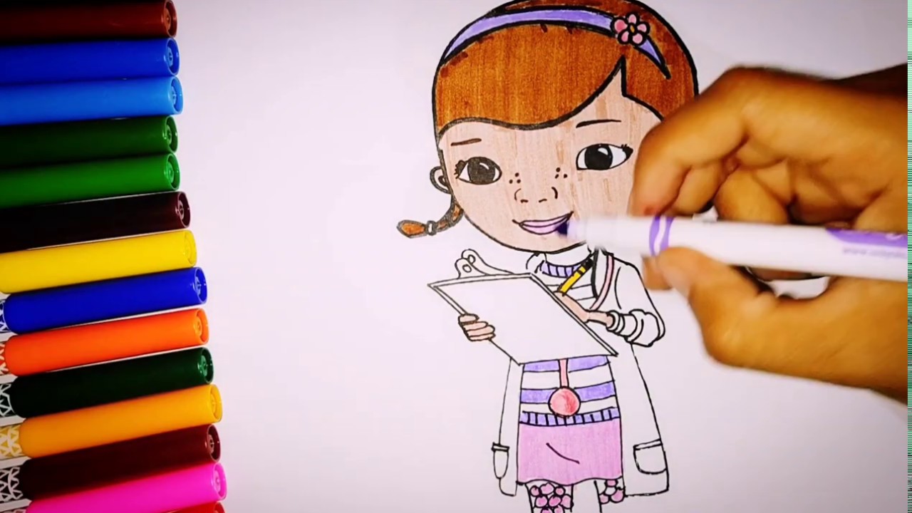 Doctora juguetes para colorear How to draw Doc Mcstuffins