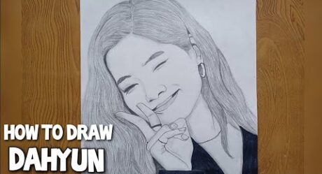 Dessiner deux fois – Dahyun |Comment dessiner deux fois Dahyun Sketch |Kim Da-hyun Sketch facile étape par étape |김다현