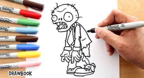 Drawing the ZOMBIE from Plants vs Zombies (Video Game)
