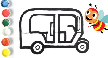 Dibujo fácil para niños | Cómo dibujar Auto Rickshaw paso a paso