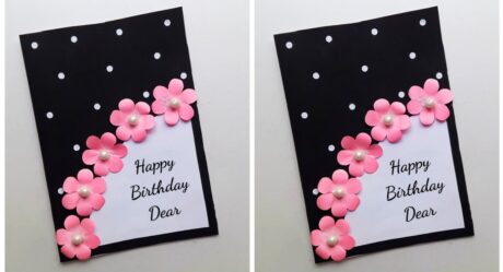 Easy Handmade Birthday Card Idea • How to make birthday card at home • birthday greeting card making