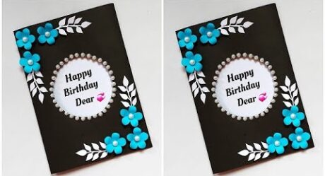 Easy and Beautiful Birthday greeting card making / Handmade Birthday card ideas / DIY Birthday cards