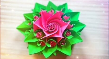 Easy and beautiful paper rose / How to make beautiful paper flower / DIY paper flowers easy