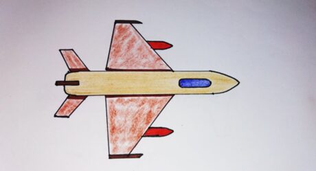 Easy fighter jet drawing for kids and beginners| Drawing of a fighter jet plane step by step