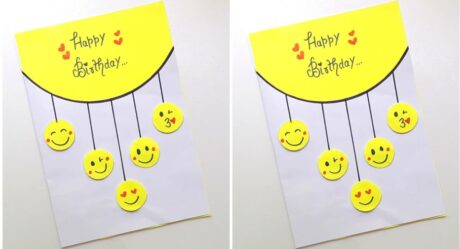 Emoji Card Birthday Greeting Card Idea • birthday card design • how to make easy birthday card