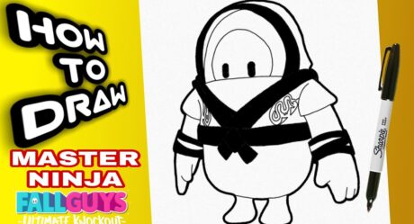 COMMENT DESSINER FALL GUYS MASTER NINJA | DESSINS DE GARS D’AUTOMNE | FACILE | PAS À PAS