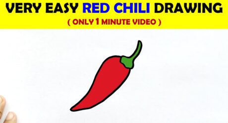 HOW TO DRAW RED CHILI EASY STEP BY STEP