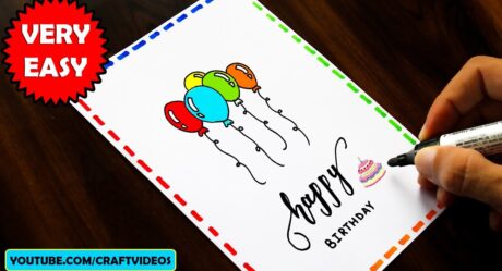 Happy Birthday card, Simple Birthday Card, Birthday Card Drawing #Shorts #Drawing #Draw