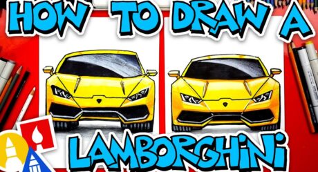 Comment dessiner une Lamborghini Huracan (vue de face)