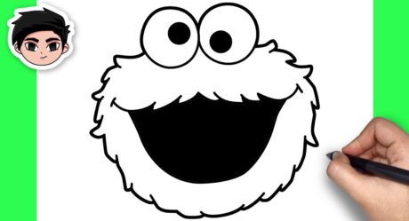 Comment dessiner Cookie Monster de Sesame Street – Tutoriel étape par étape facile | Griffonnage rapide