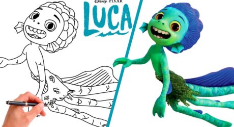 How To Draw LUCA SEA MONSTER FROM LUCA (NEW Disney Movie 2021)