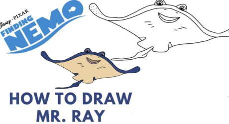 Comment dessiner Mr Ray – Le monde de Nemo – Étape par étape