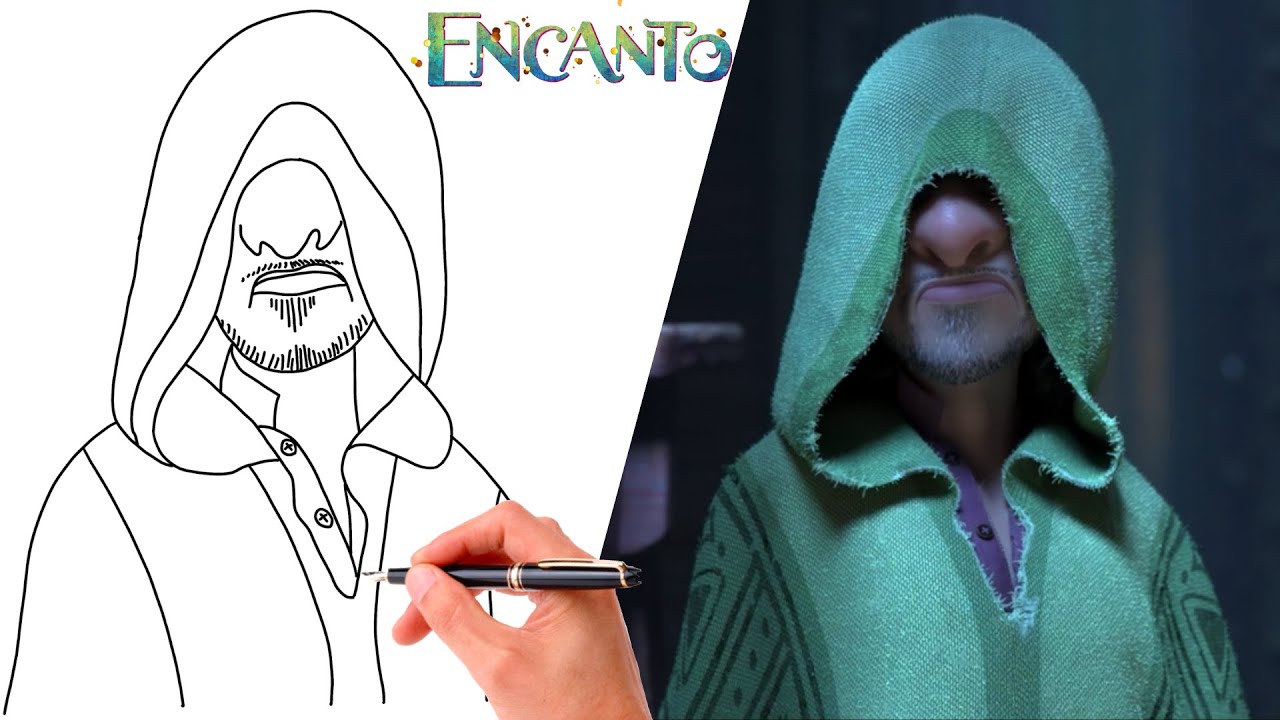 How To Draw "HERNANDO" BRUNO MADRIGAL FROM ENCANTO SUPER EASY DISNEY