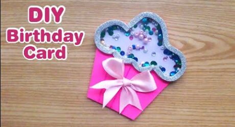 How To Make Cupcake Shaker Card for Birthday | Handmade Birthday Card | Easy Birthday Card Ideas