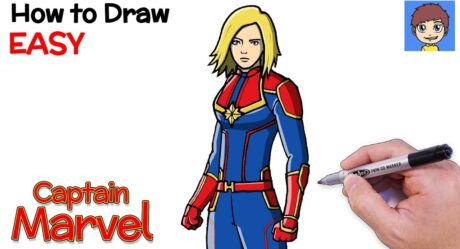 How to Draw Captain Marvel Step by Step – Captain Marvel Drawing