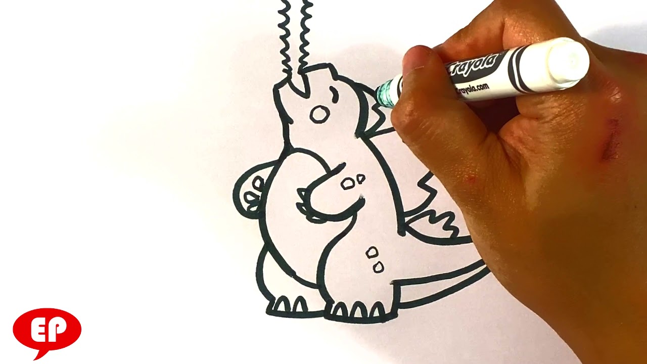 How to Draw Cute Godzilla Atomic Breath